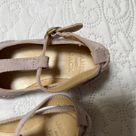 Janie and Jack Leather T Strap Mary Jane Flats Size 5 - Picture 2 of 8